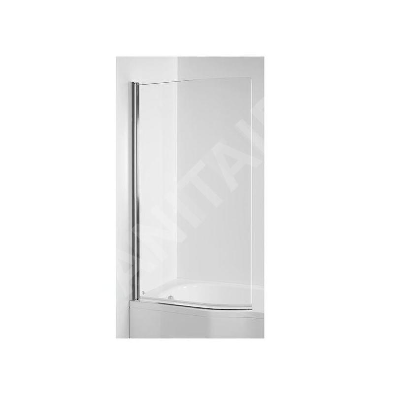 Jika Tigo - Paroi de baignoire incurvé, 800x1500 mm, gauche/droite, argent/verre transparent H2562130026681