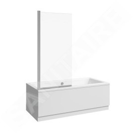 Jika Nion - Paroi de baignoire en une partie G/D, 750x1500 mm, Jika perla Glass, argent/verre transparent H2572N50026681