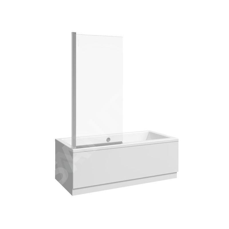 Jika Nion - Paroi de baignoire en une partie G/D, 750x1500 mm, Jika perla Glass, argent/verre transparent H2572N50026681