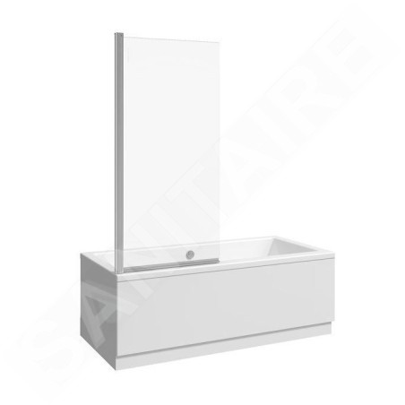 Jika Nion - Paroi de baignoire en une partie G/D, 750x1500 mm, Jika perla Glass, argent/verre transparent H2572N50026681
