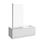 Jika Nion - Paroi de baignoire en une partie G/D, 750x1500 mm, Jika perla Glass, argent/verre transparent H2572N50026681