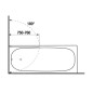 Jika Nion - Paroi de baignoire en une partie G/D, 750x1500 mm, Jika perla Glass, argent/verre transparent H2572N50026681