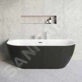 Ravak Freedom - Baignoire autoportante 1660x800 mm, noir/blanc XC00100027