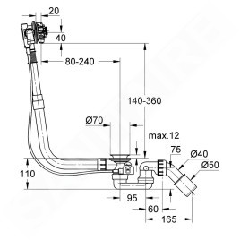 Grohe Talentofill - Kit de remplissage, de vidage et de trop-plein, Hard Graphite 28990A00