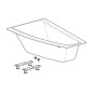 Geberit Selnova Square - Baignoire asymétrique 1700x1050x470 mm, gauche, blanc 554.293.01.1 Geberit Selnova Square - Baignoire asymétrique 1700x1050x470 mm, gauche, blanc 554.293.01.1