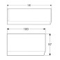 Geberit Selnova - Panneau frontal pour baignoire d'angle droite Selnova, 1600 mm, blanc 554.875.01.1
