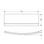 Geberit Selnova Square - Panneau frontal pour baignoire asymétrique,1700 mm, blanc 554.892.01.1