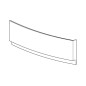 Geberit Selnova Square - Panneau frontal pour baignoire asymétrique,1700 mm, blanc 554.892.01.1