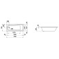 Laufen Pro - Baignoire 1700x700x395 mm, blanc H2249500000401 Laufen Pro - Baignoire 1700x700x395 mm, blanc H2249500000401