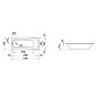 Laufen Pro - Baignoire 1700x750x410 mm, blanc H2259530000401