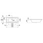 Laufen Pro - Baignoire 1700x750x450 mm, blanc H2269500000401 Laufen Pro - Baignoire 1700x750x450 mm, blanc H2269500000401