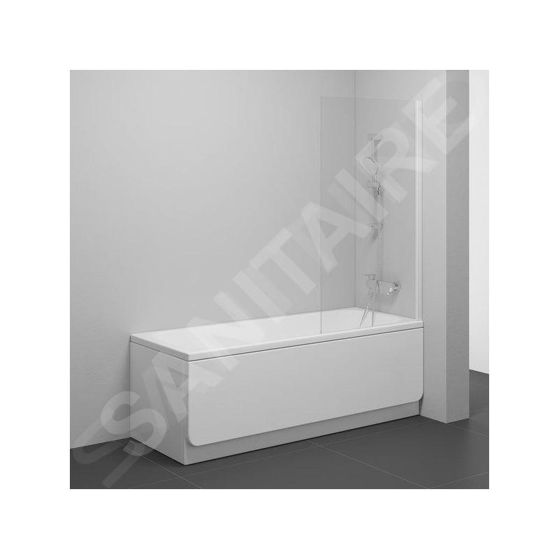 Ravak Nexty - Pare-baignoire 800x1400 mm, blanc/verre clair 7O840100Z1