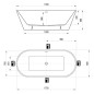 Ravak Solo - Baignoire autoportante, 1780x800 mm, blanche XC00100036 Ravak Solo - Baignoire autoportante, 1780x800 mm, blanche XC00100036