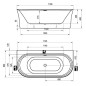 Ravak Ypsilon Wall - Baignoire autoportante, 1780x860 mm, blanche XC00100028 Ravak Ypsilon Wall - Baignoire autoportante, 1780x860 mm, blanche XC00100028