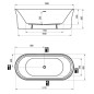 Ravak Ypsilon - Baignoire sur pied, 1800x800 mm, blanc XC00100034