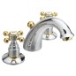 Sapho Antea - Mitigeur de lavabo avec vidage, installation à 3 trous, chrome/doré 3022 Sapho Antea - Mitigeur de lavabo avec vidage, installation à 3 trous, chrome/doré 3022