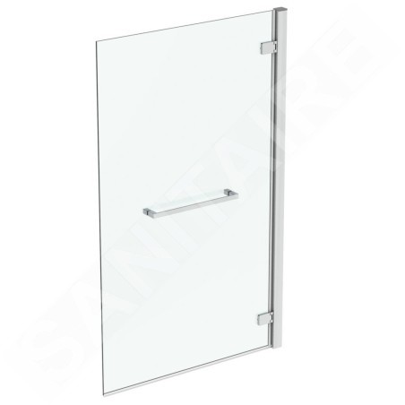 Ideal Standard i.Life - Paroi de baignoire avec porte-serviette, 900 mm, droite, silver bright / verre clair T4888EO