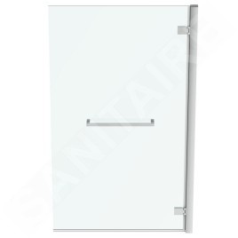 Ideal Standard i.Life - Paroi de baignoire avec porte-serviette, 900 mm, droite, silver bright / verre clair T4888EO