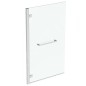 Ideal Standard i.Life - Paroi de baignoire avec porte-serviette, 900 mm, gauche, silver bright / verre clair T4889EO