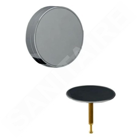 Geberit Accessoires - Kit de finition pour vidage de baignoire, avec commande rotative, d52, chrome / blanc 150.300.KJ.1