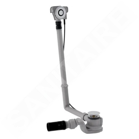 Geberit Accessoires - Garniture de vidage et de trop-plein pour baignoire, PushControl, longueur 280 mm, chrome 150.752.21.6