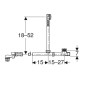 Geberit Accessoires - Garniture de vidage et de trop-plein pour baignoire, pour le raccordement mural, chrome 154.246.00.6