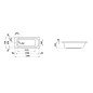 Laufen Lua - Baignoire 170x75 cm, blanc H2320800000001 Laufen Lua - Baignoire 170x75 cm, blanc H2320800000001