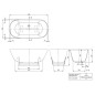 Villeroy & Boch Antheus - Baignoire en îlot 155x75 cm, blanc alpin UBQ155ANH7F400V-01