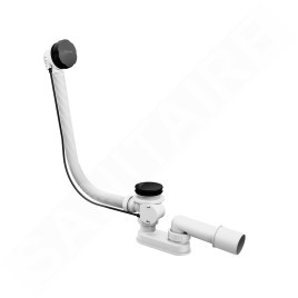 Ravak Garnitures de vidage - Kit vidange et trop-plein pour baignoire, longueur 800 mm, noir X01846