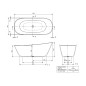 Villeroy & Boch Theano - Baignoire en îlot, 170x75 cm, SilentFlow, blanc alpin UBQ170ANH7F200TV01 Villeroy & Boch Theano - Baignoire en îlot, 170x75 cm, SilentFlow, blanc alpin UBQ170ANH7F200TV01
