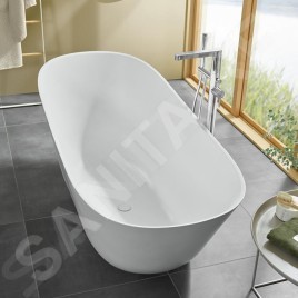 Villeroy & Boch Theano - Baignoire en îlot, 170x75 cm, SilentFlow, blanc alpin UBQ170ANH7F200TV01