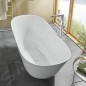 Villeroy & Boch Theano - Baignoire en îlot, 170x75 cm, SilentFlow, blanc alpin UBQ170ANH7F200TV01 Villeroy & Boch Theano - Baignoire en îlot, 170x75 cm, SilentFlow, blanc alpin UBQ170ANH7F200TV01