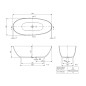 Villeroy & Boch Antao - Baignoire en îlot, 170x75 cm, SilentFlow, blanc alpin UBQ170TAO7TV-01