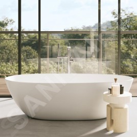 Villeroy & Boch Antao - Baignoire en îlot, 170x75 cm, SilentFlow, blanc alpin UBQ170TAO7TV-01