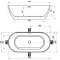 Ravak Freedom O - Baignoire autoportante 169x80 cm, blanche XC00100044 Ravak Freedom O - Baignoire autoportante 169x80 cm, blanche XC00100044