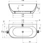 Ravak Freedom W - Baignoire autoportante 1660x800 mm, blanche XC00100045 Ravak Freedom W - Baignoire autoportante 1660x800 mm, blanche XC00100045