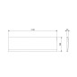 Polysan Deep Plain - Panneau frontal, 110, gauche, 110x36 mm, blanc 83648