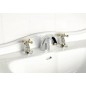 Sapho Antea - Mitigeur de lavabo avec vidage, installation à 3 trous, chrome/doré 3022 Sapho Antea - Mitigeur de lavabo avec vidage, installation à 3 trous, chrome/doré 3022