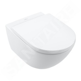 Villeroy & Boch Subway 3.0 - WC suspendu avec abattant SoftClosing, TwistFlush, CeramicPlus, blanc alpin 4670TSR1
