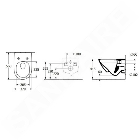 Villeroy & Boch Subway 3.0 - WC suspendu avec abattant SoftClosing, TwistFlush, CeramicPlus, blanc alpin 4670TSR1