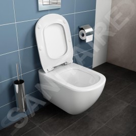 Ideal Standard Tesi - Cuvette de toilette suspendue avec abattant SoftClose, AquaBlade, blanc T354601