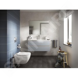 Ideal Standard Tesi - Cuvette de toilette suspendue avec abattant SoftClose, AquaBlade, blanc T354601