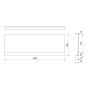 Polysan Deep Plain - Panneau Nika 100, 100x36 cm, blanc 84825