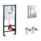 Grohe Rapid SL - Set de bâti-support, cuvette Arkas et abattant softclose, plaque de déclenchement Skate Cosmopolitan, chrome Grohe Rapid SL - Set de bâti-support, cuvette Arkas et abattant softclose, plaque de déclenchement Skate Cosmopolitan, chrome