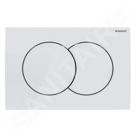 Geberit Delta01 - Plaque de déclenchement, blanc alpin 115.107.11.1