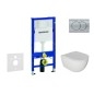 Geberit Duofix - Set de bâti-support, cuvette Oudee et abattant softclose, plaque de déclenchement Delta01, chrome mat