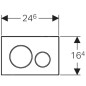 Geberit Sigma20 - Plaque de déclenchement Sigma20, inox 115.882.SN.1 Geberit Sigma20 - Plaque de déclenchement Sigma20, inox 115.882.SN.1