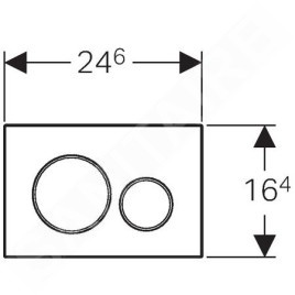 Geberit Sigma20 - Plaque de déclenchement, blanc/ doré 115.882.KK.1