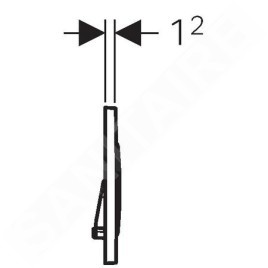 Geberit Sigma20 - Plaque de déclenchement, blanc/ doré 115.882.KK.1