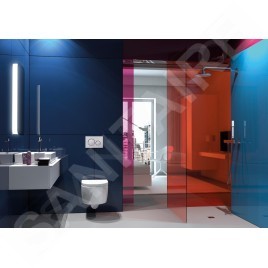 Geberit Sigma20 - Plaque de déclenchement, blanc/ doré 115.882.KK.1
